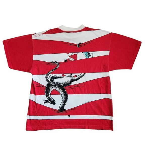 Vintage T Shirt Large Universal Studios Dr Seuss Cat in the Hat Thing Green Eggs - Picture 3 of 4